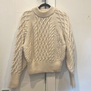 NWT H&M Conscious cream cable knit sweater